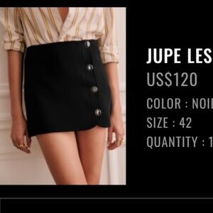 Sezane Leslie Skirt Noir. - Size 42